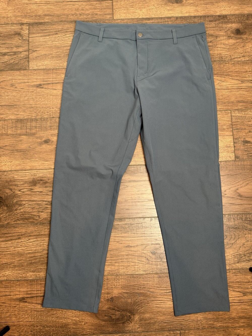 Lululemon Pants Mens 38 Gray Blue Commission Pant Classic Stretch Chino Travel